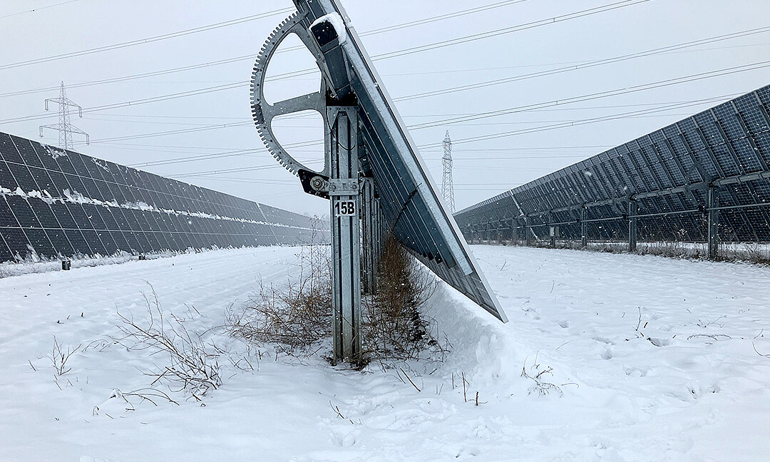 keine Ertragsverluste bei Schnee am EWS Sonnenfeld in Bruck an der Leitha