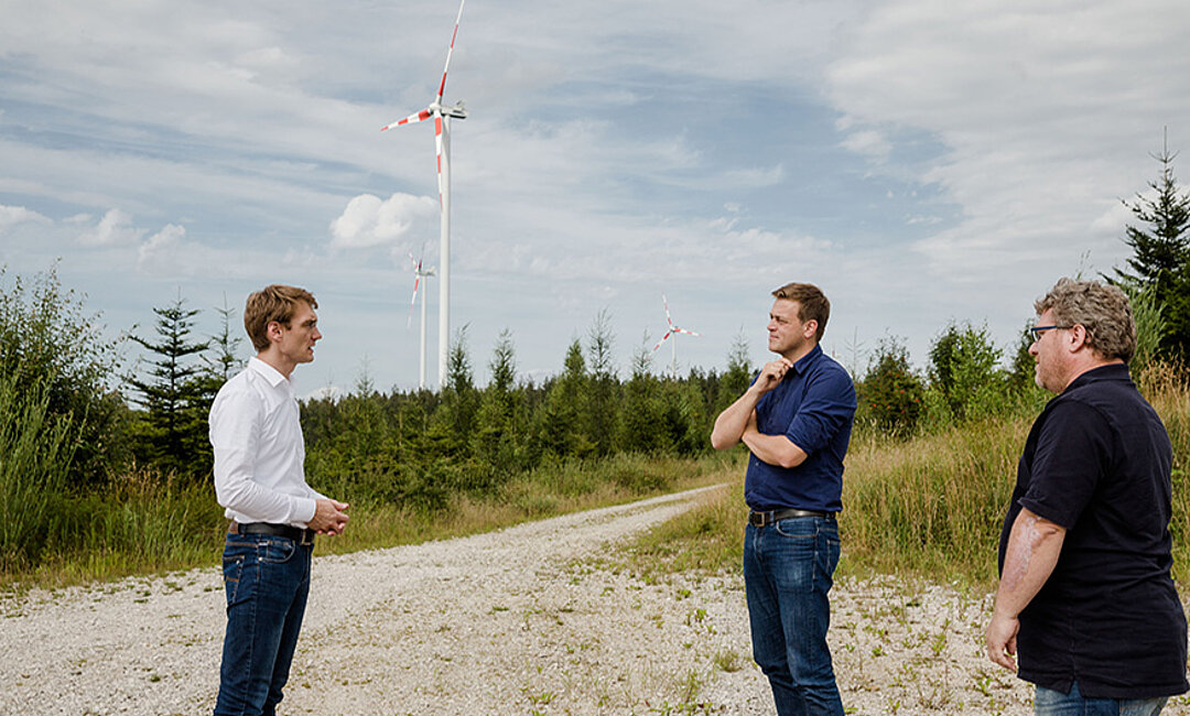LR Kaineder im Gespräch mit Lukas Winkler und Robert Gramlinger über Wind- und Sonnenenergie in OÖ franz