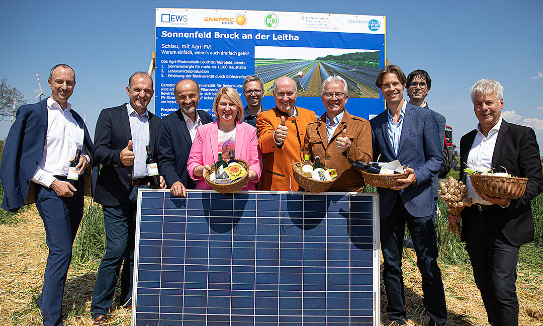 Groundbreaking ceremony of the "EWS Sonnenfeld Bruck/Leitha" - Agri-PV research and demonstration plant