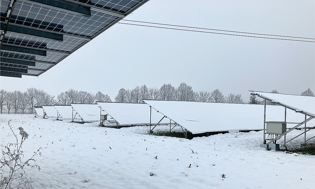 keine Ertragsverluste bei Schnee am EWS Sonnenfeld in Bruck an der Leitha franz